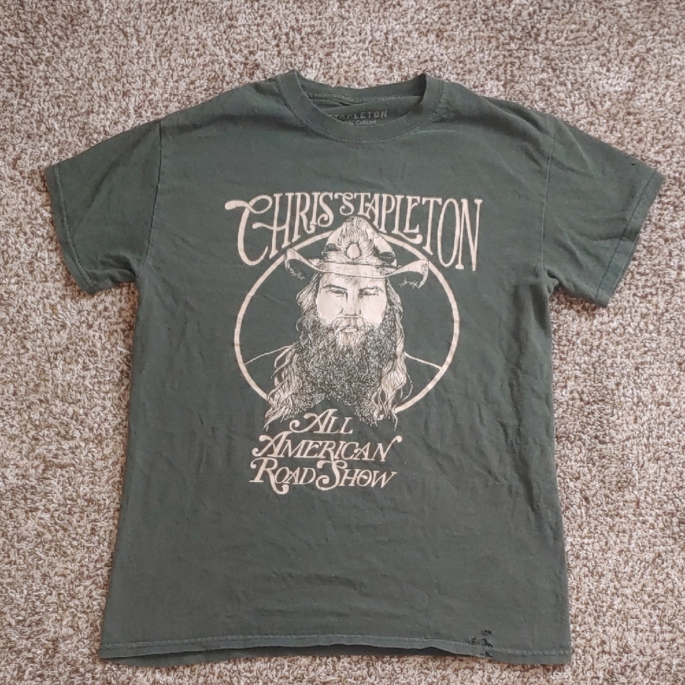 Chris Stapleton Green Tour T-Shirt All American Road Show Women's Size S